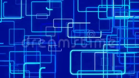 蓝色抽象背景线条循环视频的预览图