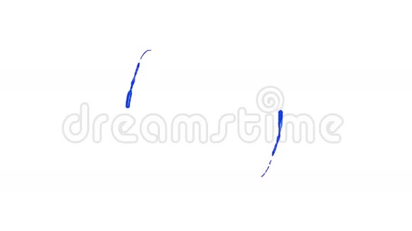 白色背景上蓝色液体圆圈透明液体视频的预览图