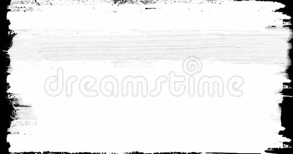 抽象油漆笔划黑白过渡背景动画与阿尔法油漆飞溅视频的预览图