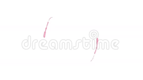 白色背景上的液体圆圈彩色颜料视频的预览图