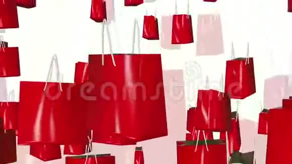 白色红色购物袋视频的预览图