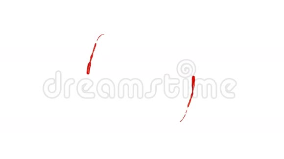 白色背景上红色液体圆圈透明液体视频的预览图