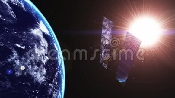 地球和人造卫星视频的预览图