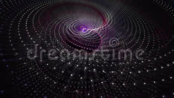 带有粒子条纹对象和慢动作灯光的未来动画4096x2304循环4K视频的预览图