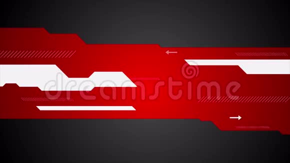 红色黑色抽象技术最小运动设计视频的预览图