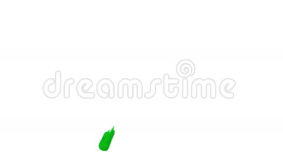 绿色溅在空中慢动作自由度油漆视频的预览图