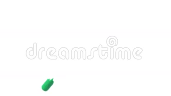 绿色溅在空中慢动作自由度油漆视频的预览图