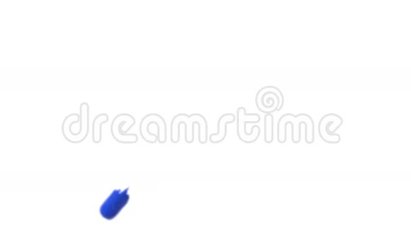 蓝色溅在空中慢动作自由度油漆视频的预览图