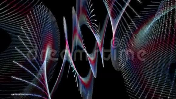 带粒子条纹物体慢运动的未来动画循环高清1080p视频的预览图