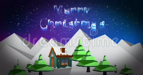 圣诞祝福与圣诞快乐讯息的图示视频的预览图