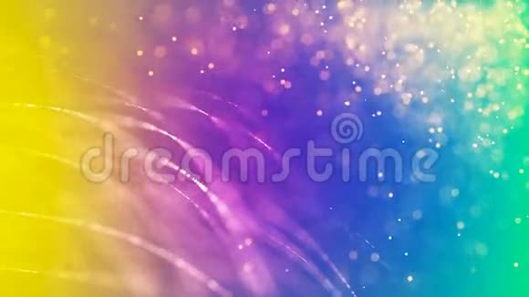高清循环背景与漂亮的彩色粒子视频的预览图