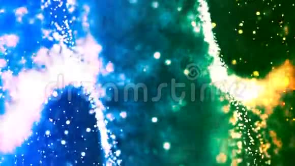 高清循环背景与漂亮的绿色蓝色抽象视频的预览图