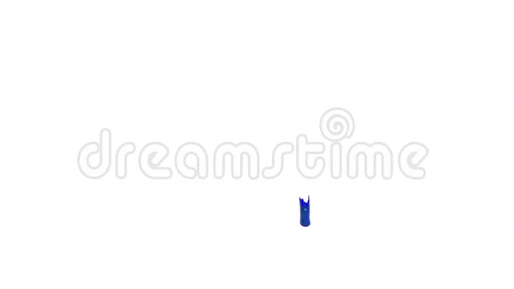 蓝色飞溅的特写镜头液体油视频的预览图