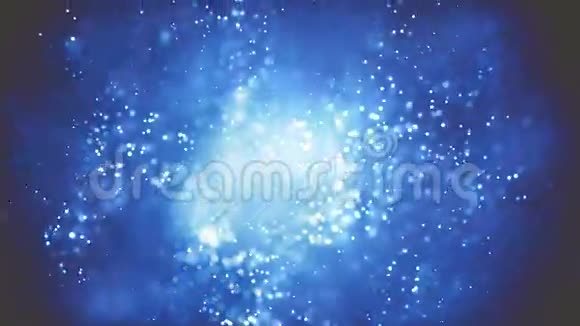 高清循环背景与漂亮的蓝色粒子视频的预览图