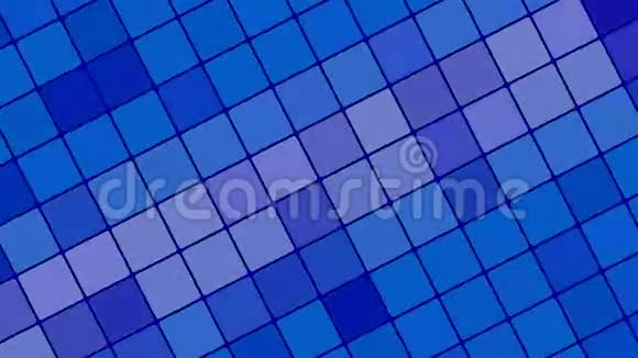 蓝色抽象背景方块循环视频的预览图