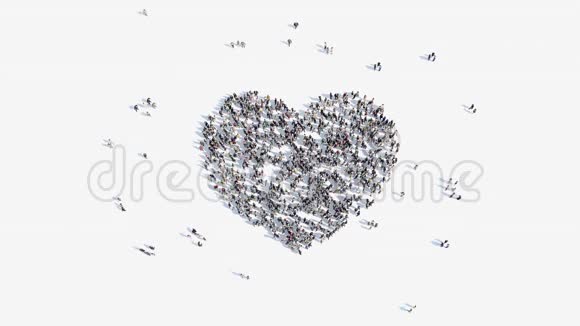 人们形状的心脏标志视频的预览图