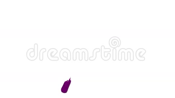 慢动作紫色溅在空中彩色油漆视频的预览图