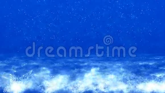 高清循环背景与漂亮的蓝色波浪视频的预览图