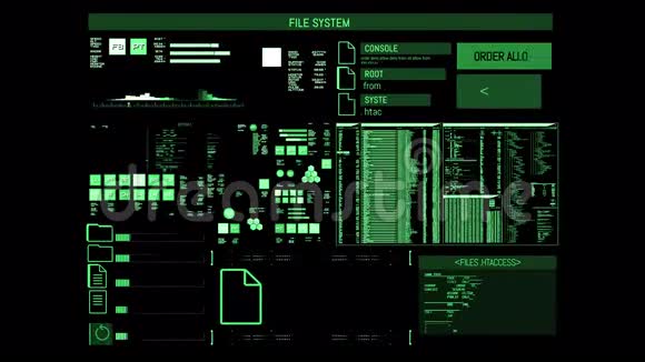 未来派数字接口屏幕视频的预览图
