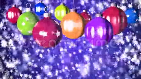 圣诞循环背景与漂亮的球视频的预览图