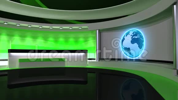 电视演播室新闻工作室新闻室突发新闻3D绘制视频的预览图