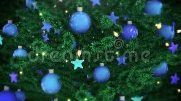 飘雪的圣诞树视频的预览图