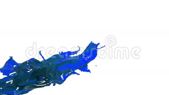 蓝色液体飞溅的特写镜头透明液体视频的预览图