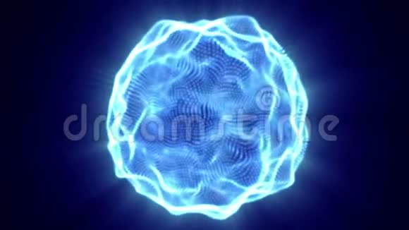 蓝色光泽粒子无缝背景视频的预览图
