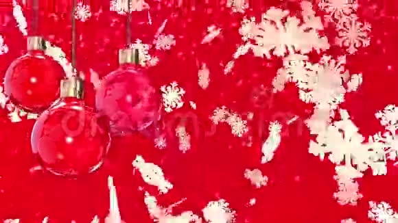 一个红色的圣诞装饰品视频的预览图
