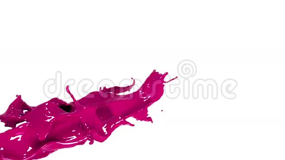 粉色液体溅出的大片近景视频的预览图