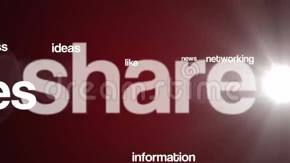 社交媒体背景文字4K红色视频的预览图