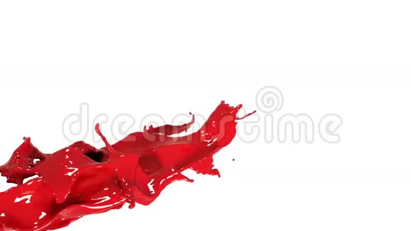 红色液体飞溅的特写镜头视频的预览图