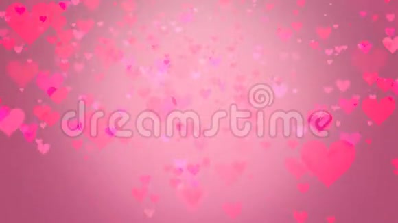 粉红色背景的红心视频的预览图