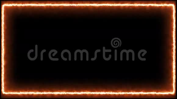 黑暗背景上的火框视频的预览图