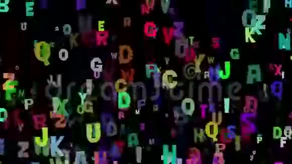 各种颜色的黑色字母视频的预览图