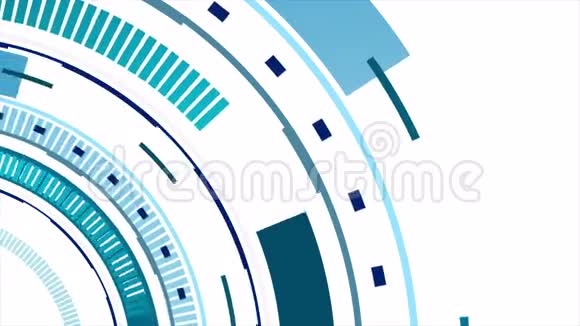 科技蓝色HUD齿轮视频动画视频的预览图