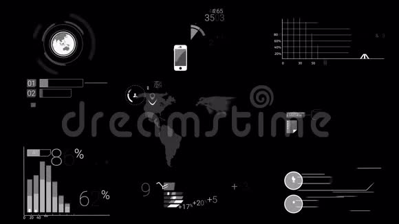 商业信息图形白色元素阿尔法频道视频的预览图
