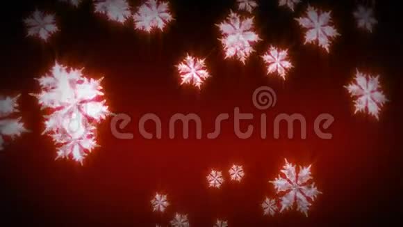 冬天的雪花在红色视频的预览图