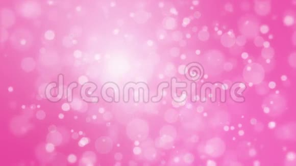 粉红色背景与轻波克粒子视频的预览图