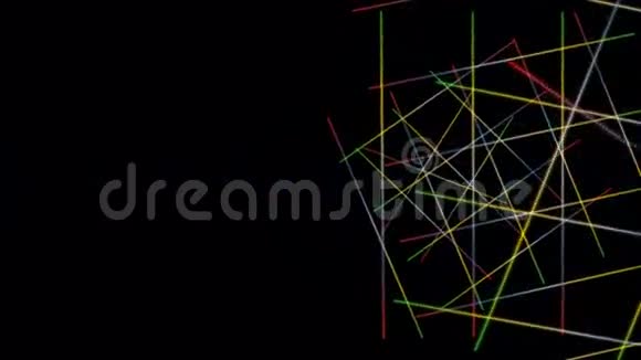 带有粒子条纹物体和光的未来动画4096x2304环4K视频的预览图