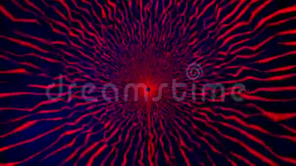 蓝色红色的抽象隧道视频的预览图