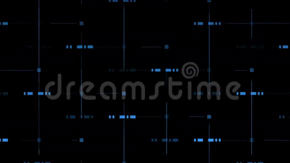 黑色背景上的蓝线视频的预览图
