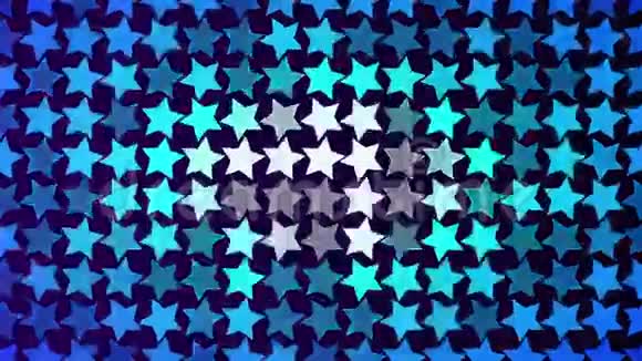 抽象蓝色闪烁的星星视频的预览图