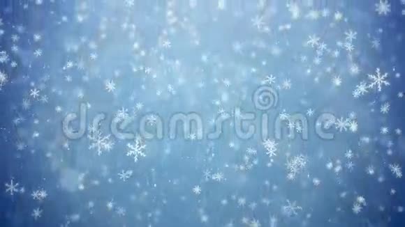 飘落的雪花新年视频的预览图