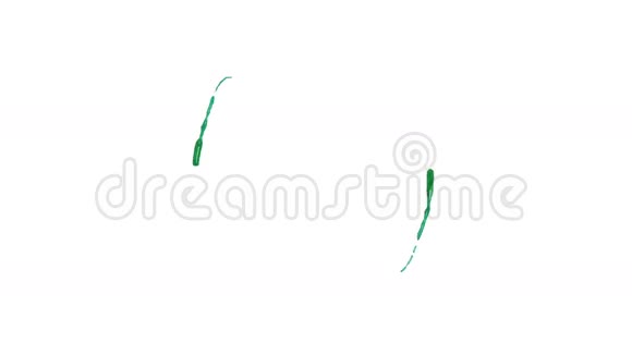 白色背景上的绿色液体圆圈视频的预览图