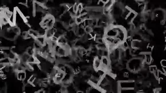 白色的飞行字母视频的预览图