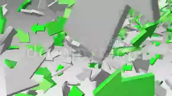 绿色和白色的抽象箭头视频的预览图