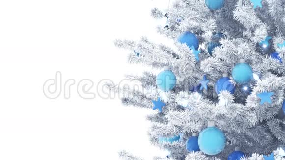 白色背景的新年树视频的预览图
