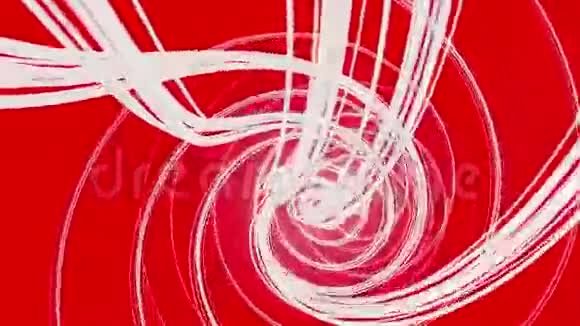 旋转的琴弦在红色上以白色旋转视频的预览图