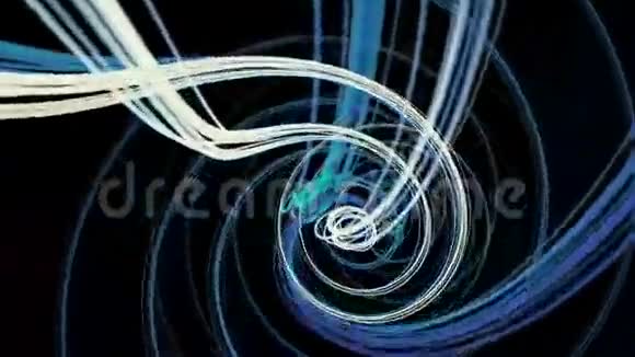 旋转的琴弦在黑色的蓝色上旋转视频的预览图